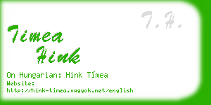 timea hink business card